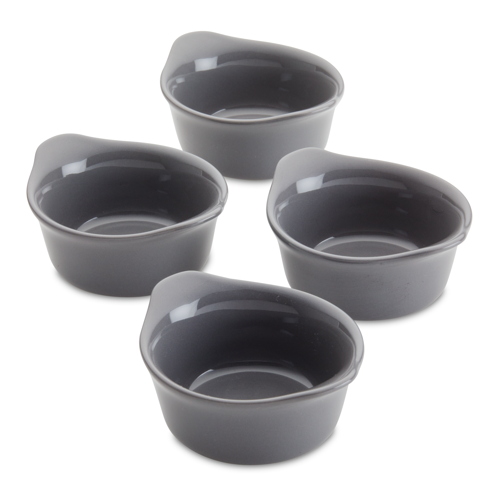 Serveware 4-Piece 3.7-Oz. Ceramic Dippers | Gray