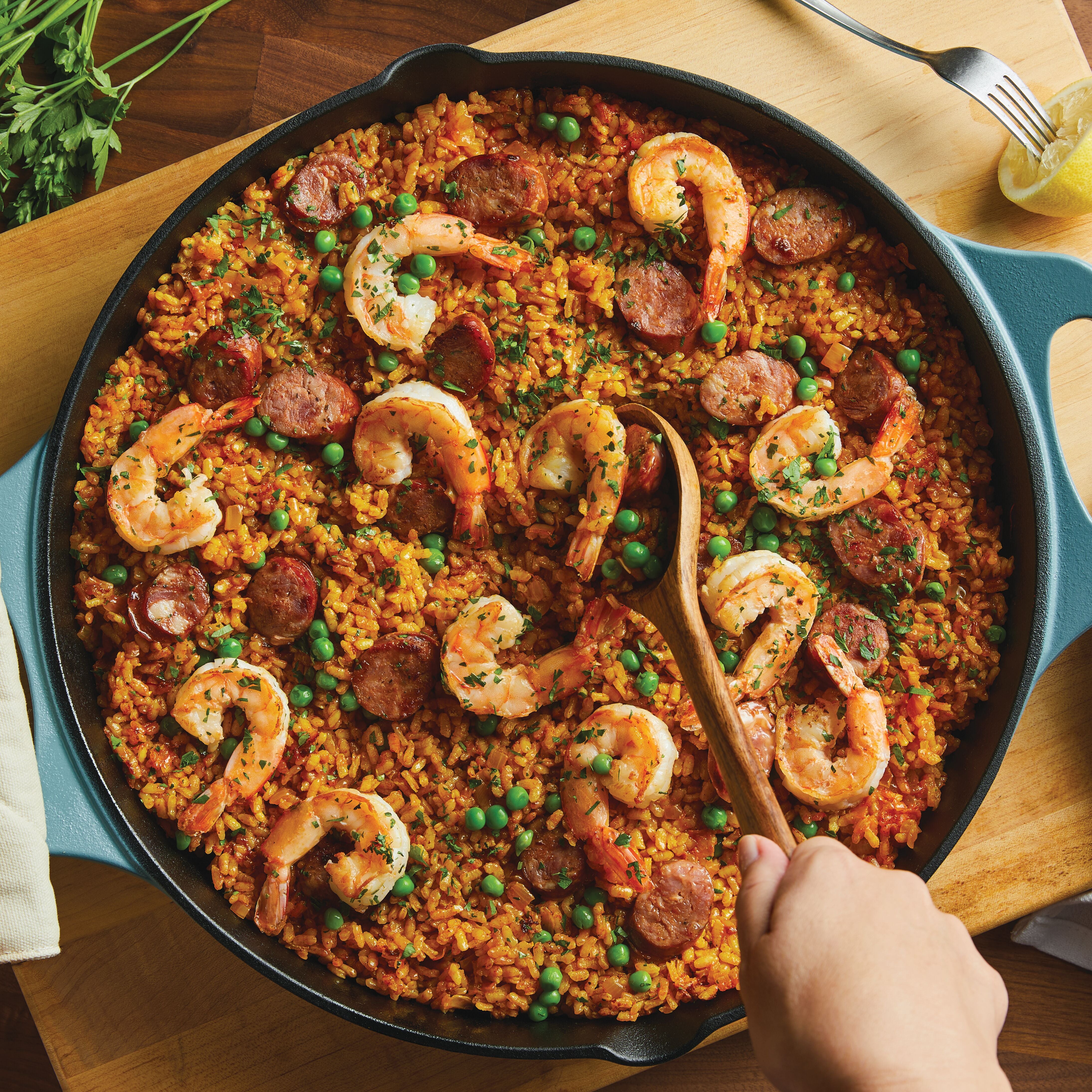 Shrimp and Chorizo Paella Recipe