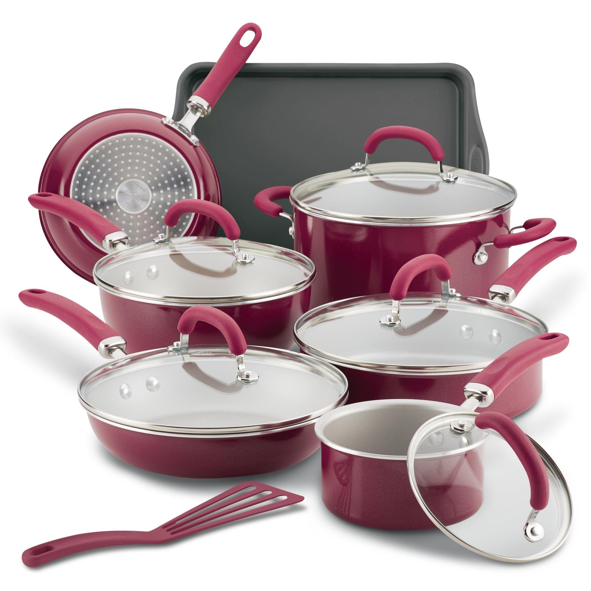 Cookware 13-Piece Cookware Set | Burgundy Shimmer