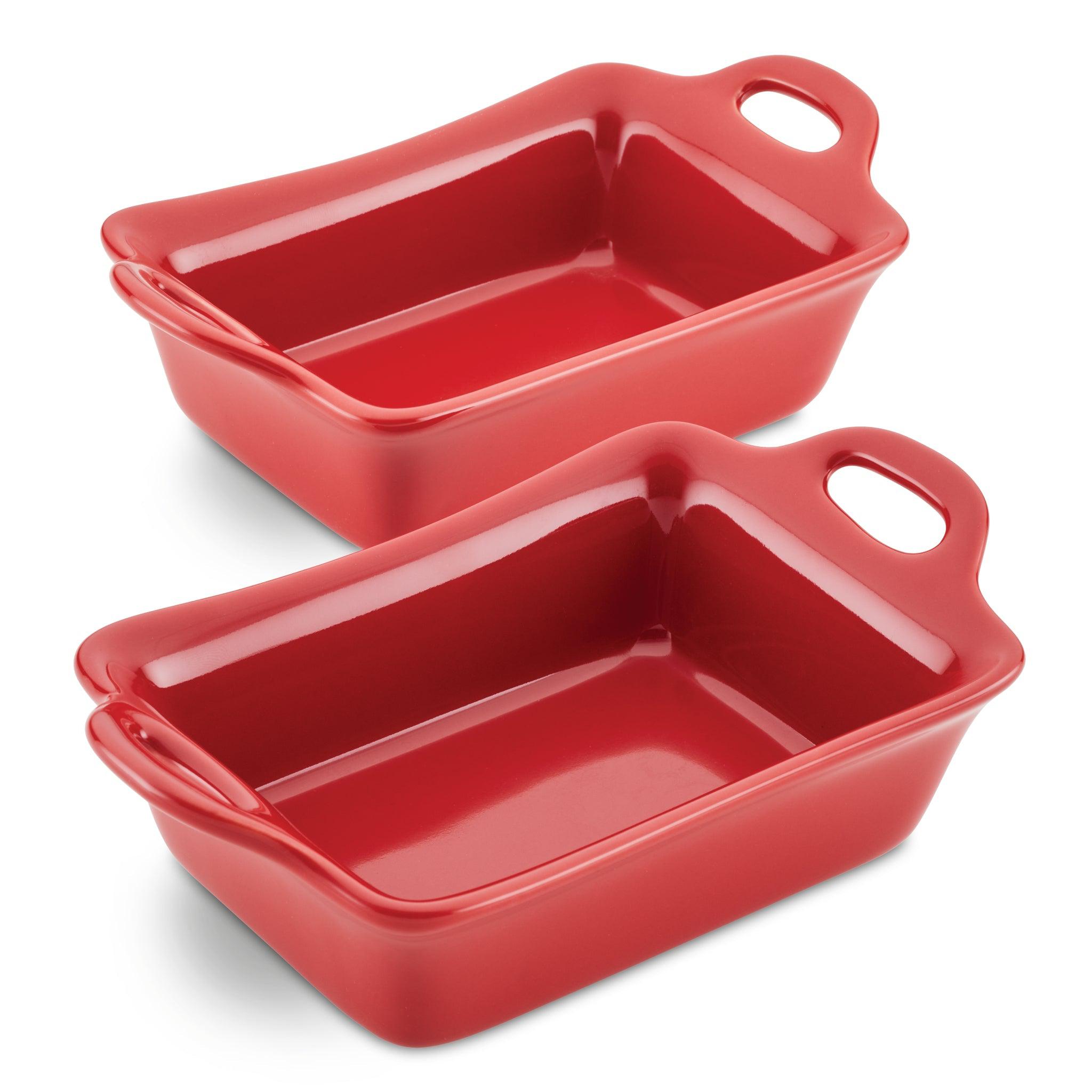 2-Piece 12-Oz. Ceramic Au Gratin Set | Red