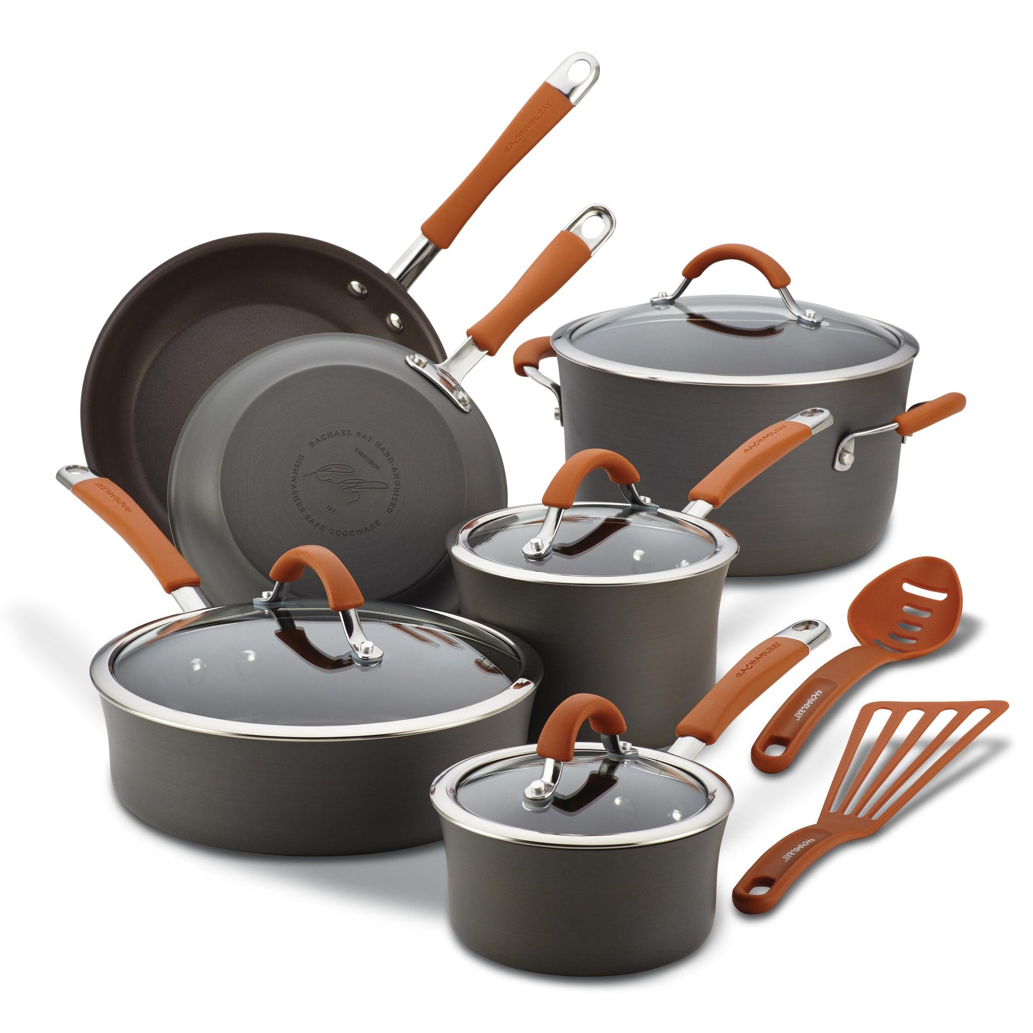 Hard Anodized 12-Piece Cookware Set | Pumpkin Orange