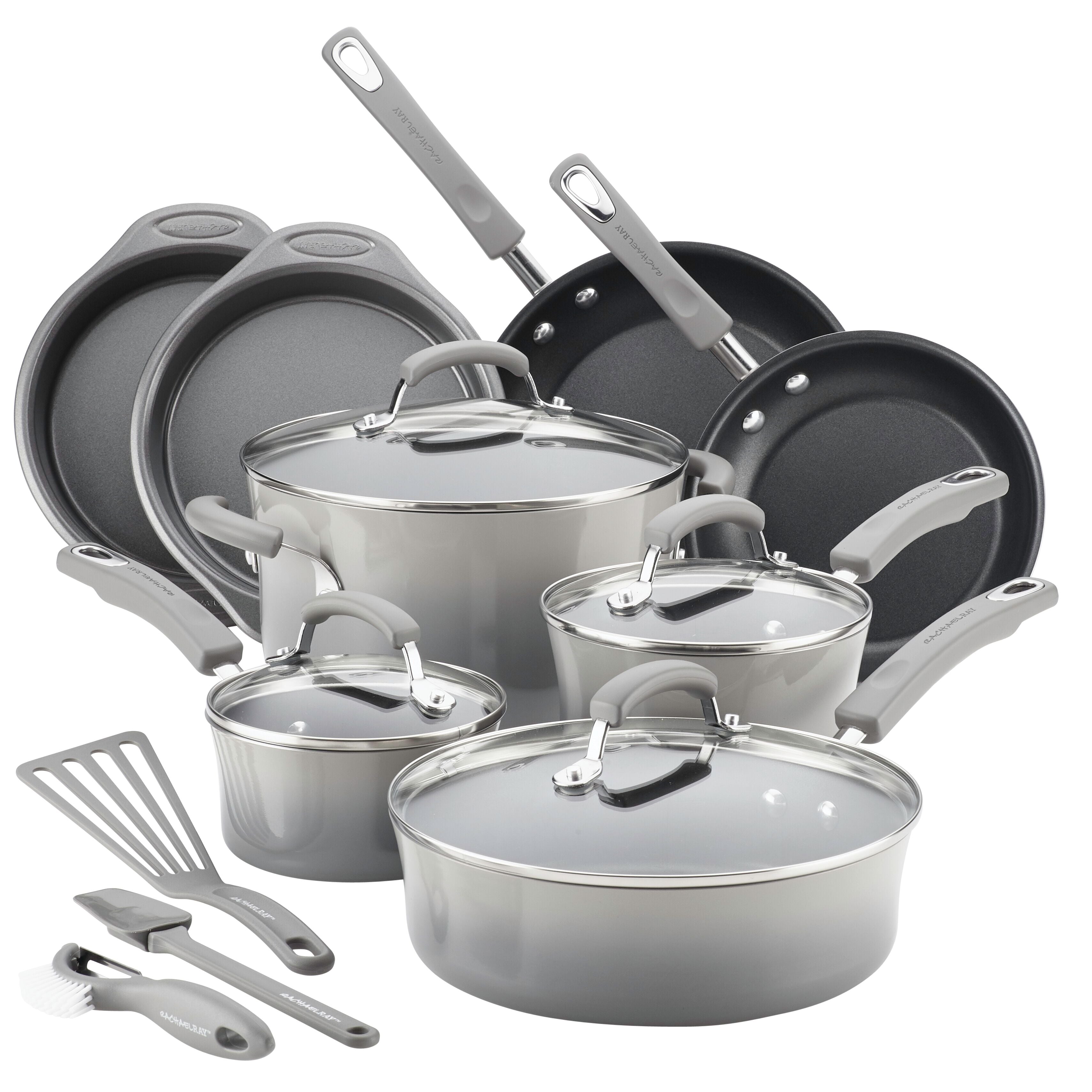 15-Piece Classic Brights Nonstick Cookware Set