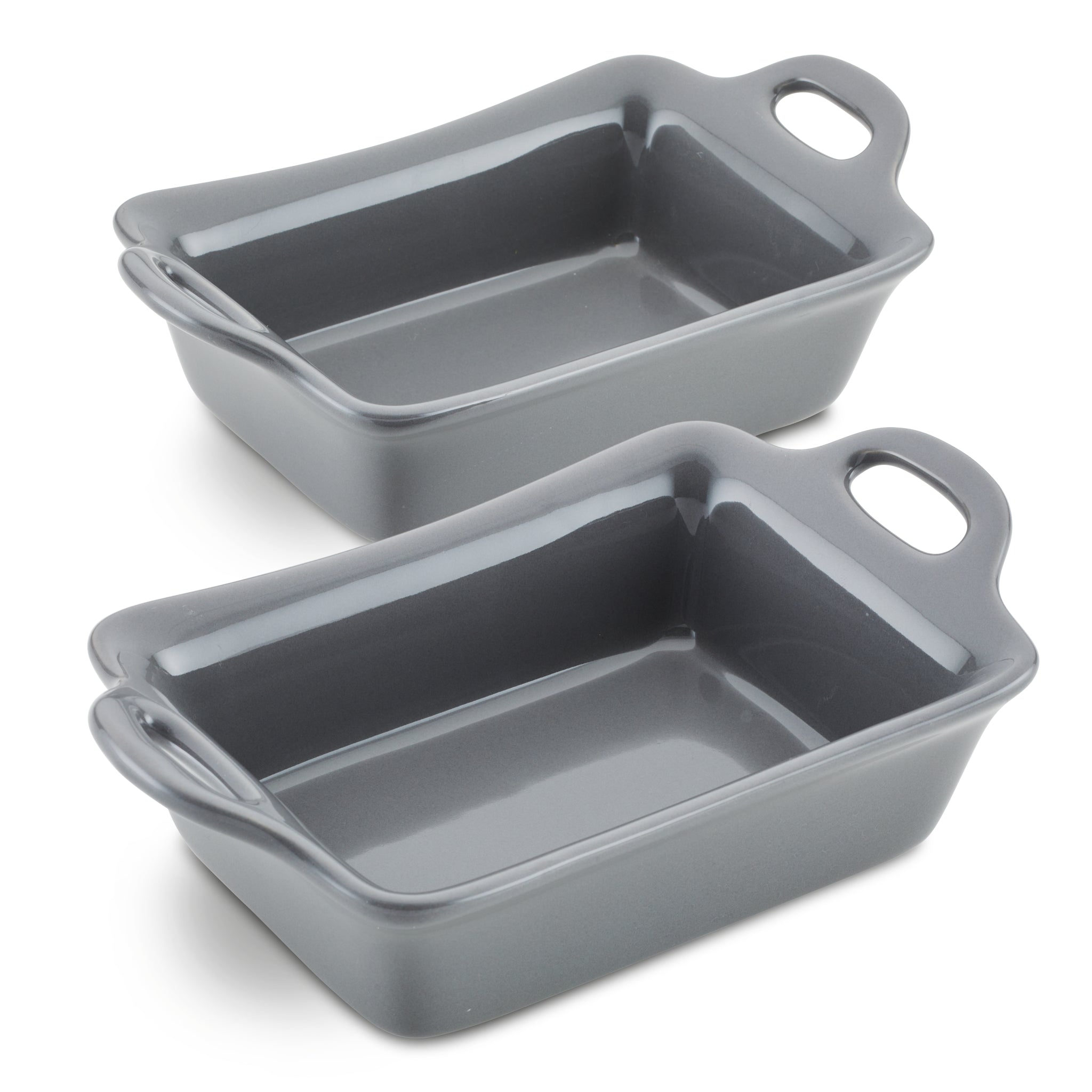 2-Piece 12-Oz. Ceramic Au Gratin Set | Dark Gray