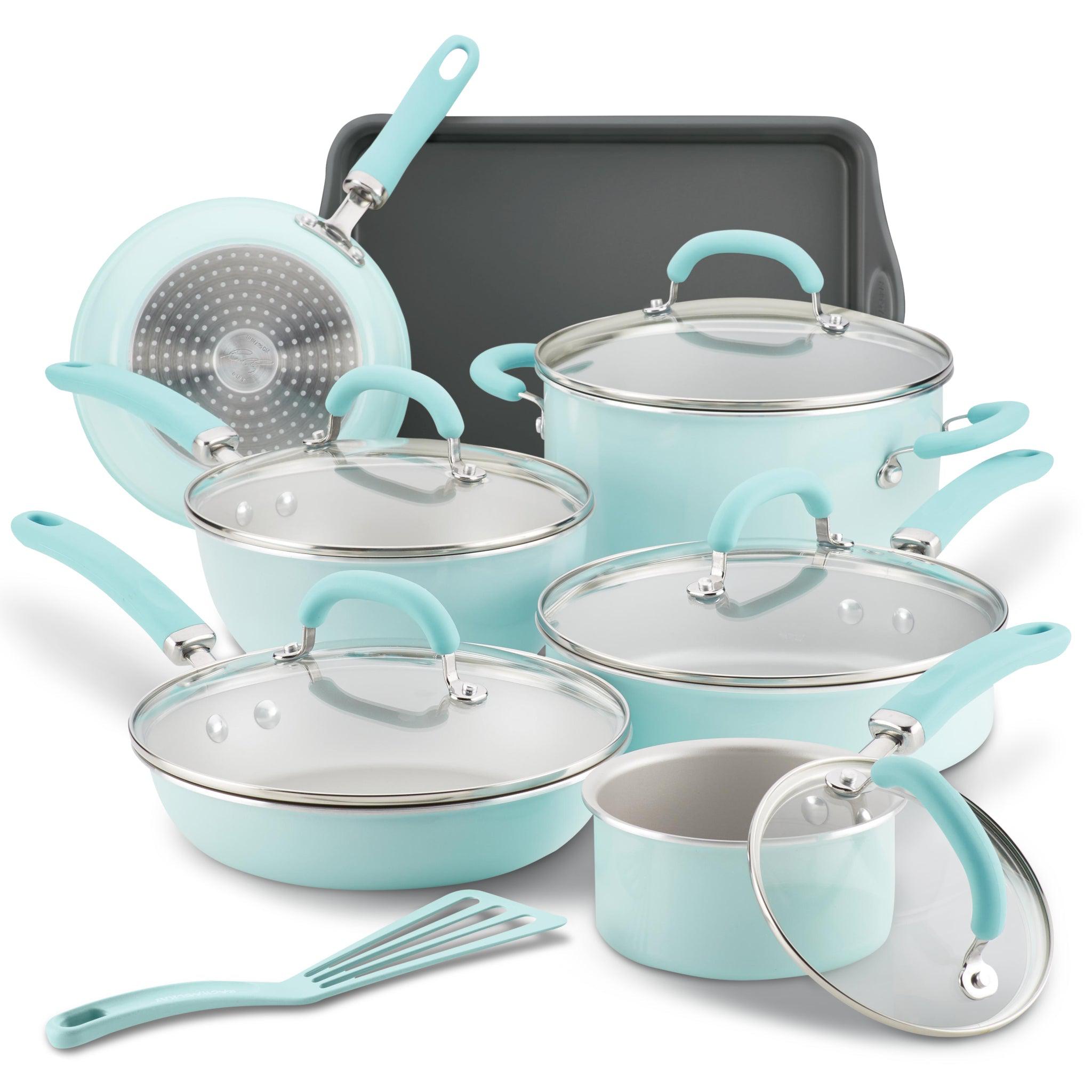 Cookware 13-Piece Cookware Set | Light Blue Shimmer