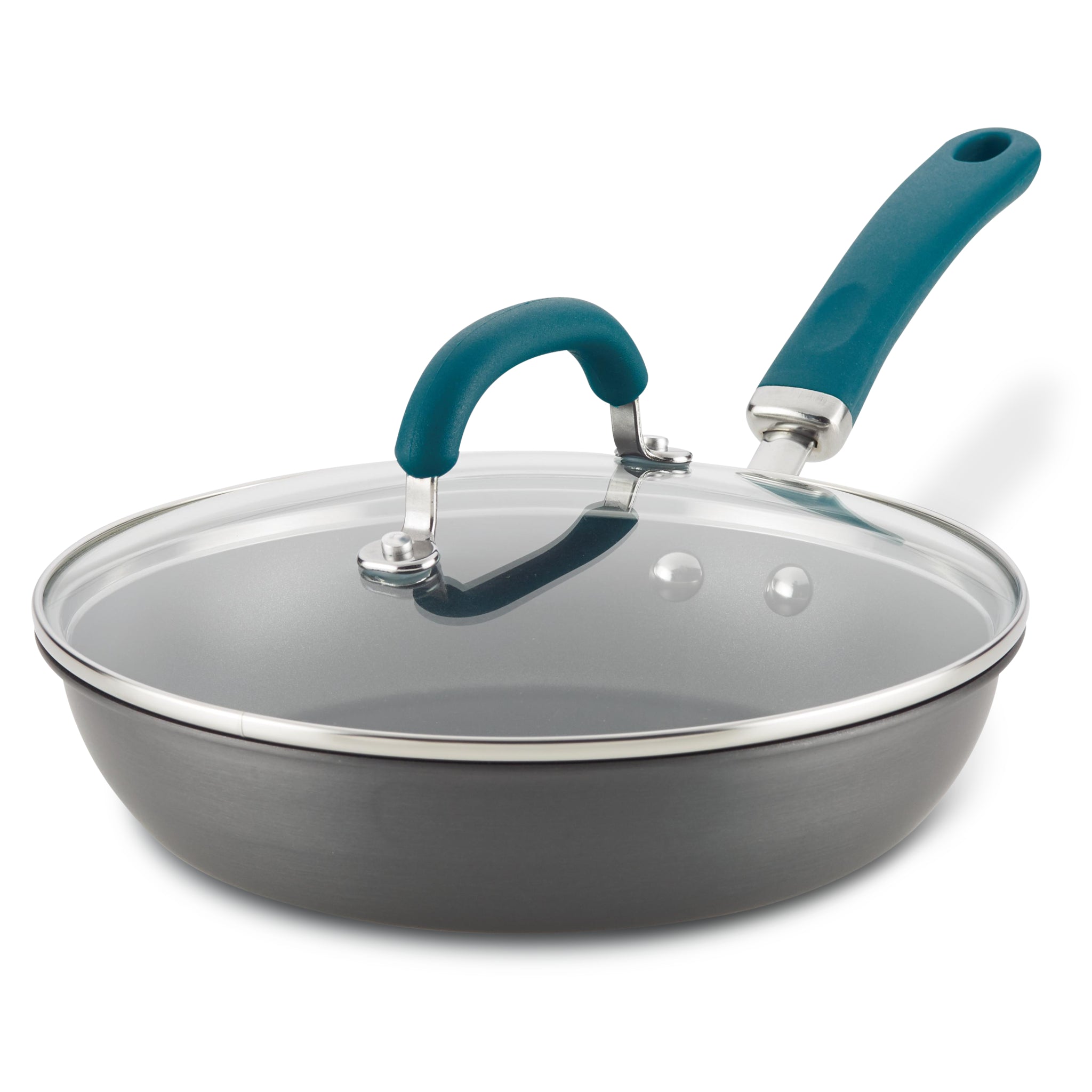 10.25-Inch Create Delicious Hard Anodized Nonstick Induction Covered Deep Frying Pan