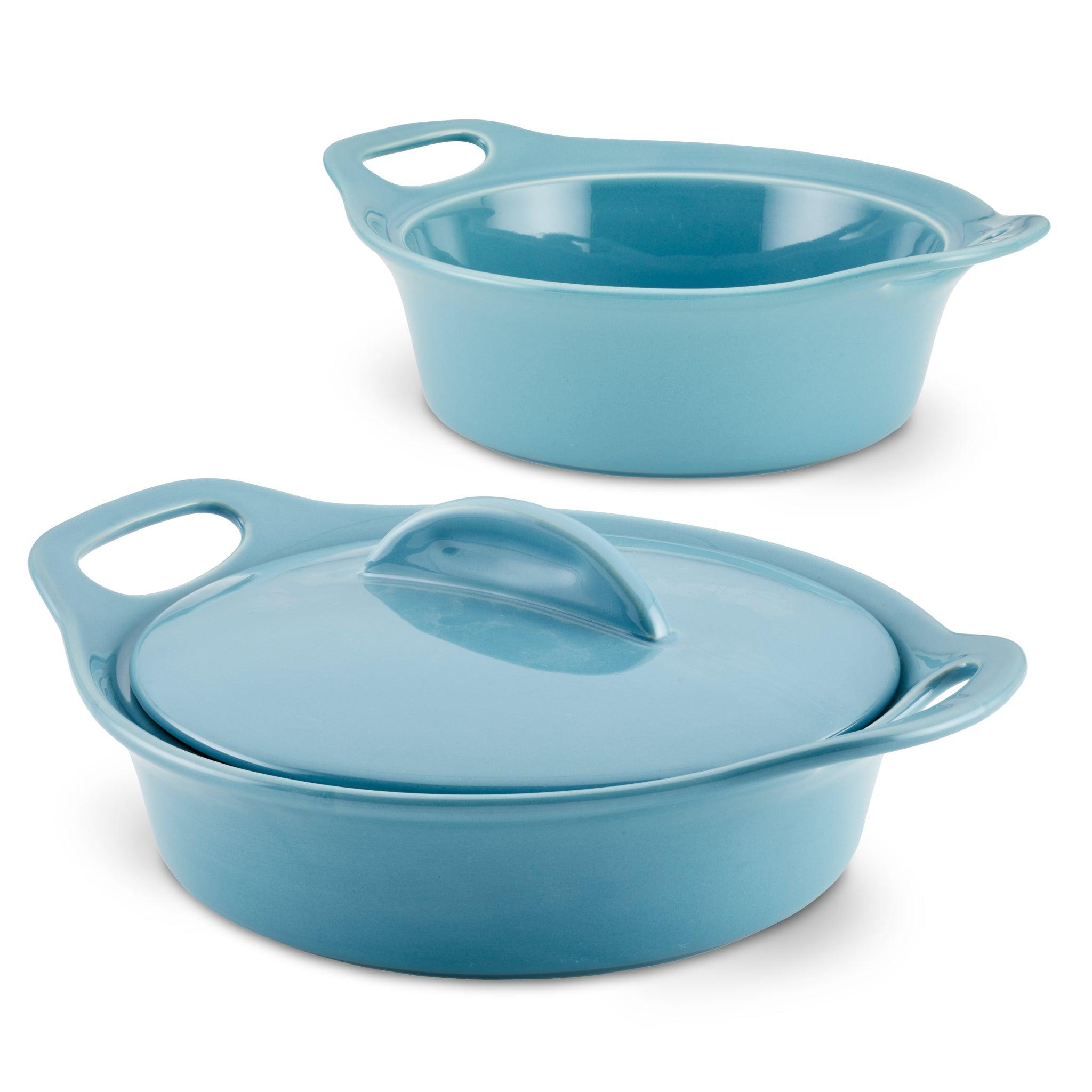 3-Piece Ceramic Casserole Set | Agave Blue