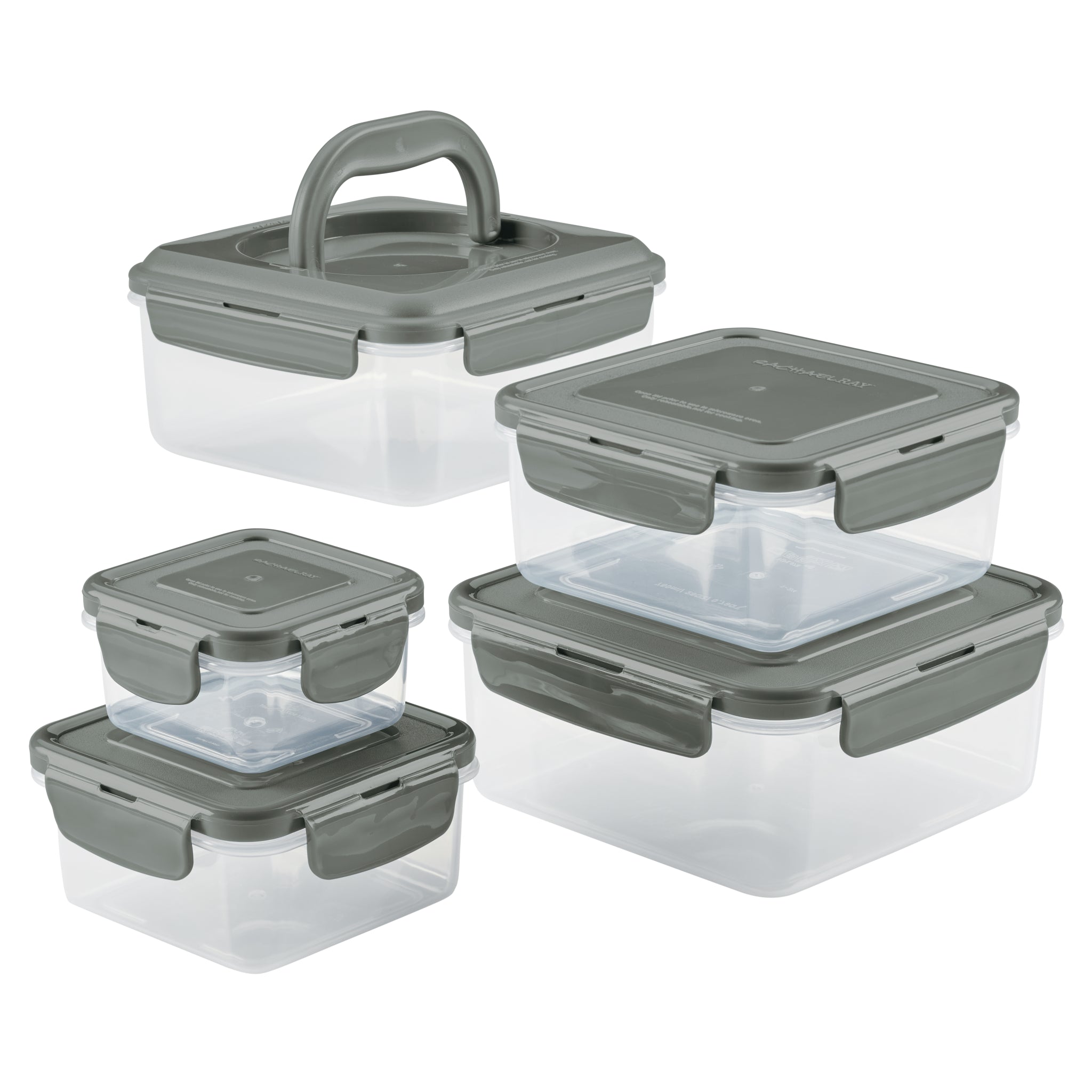 10-Piece Square Nestable Food Storage Containers