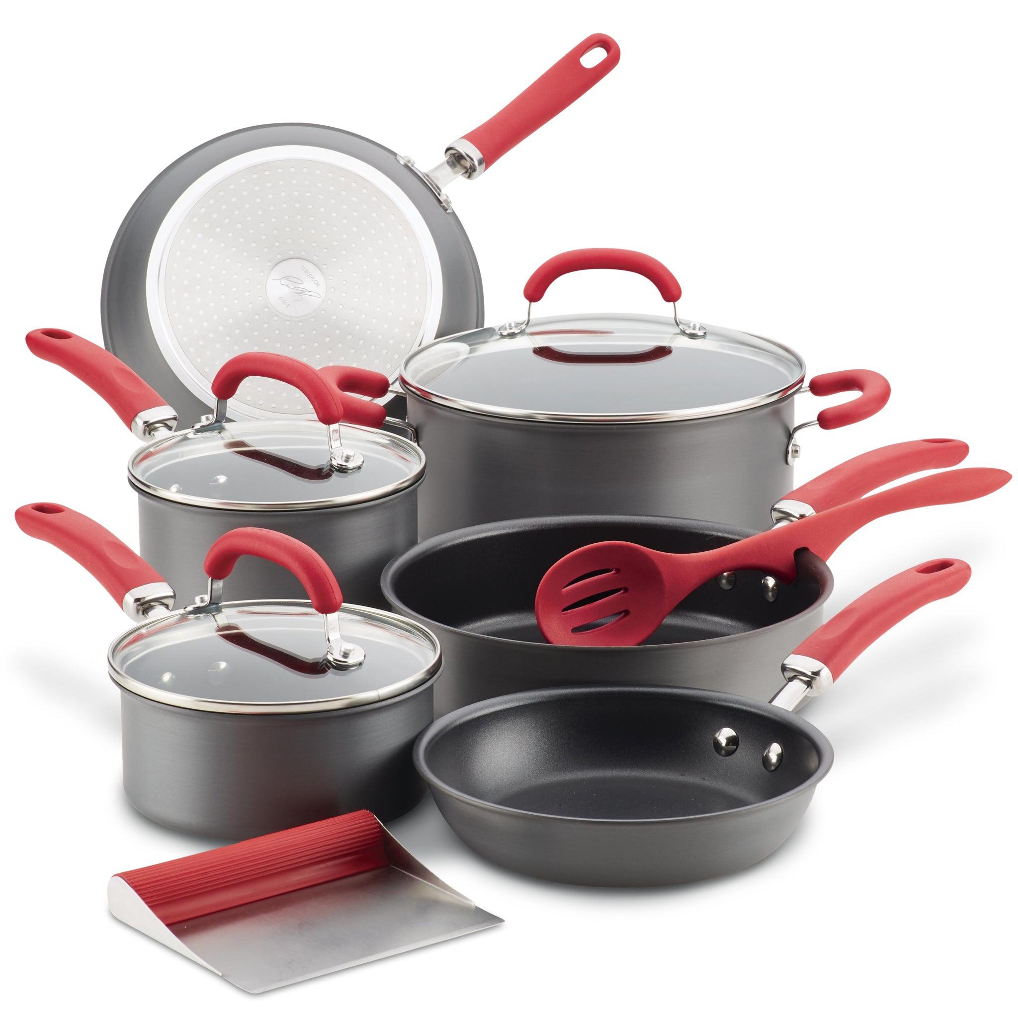 11-Piece Create Delicious Hard Anodized Nonstick Induction Cookware Set