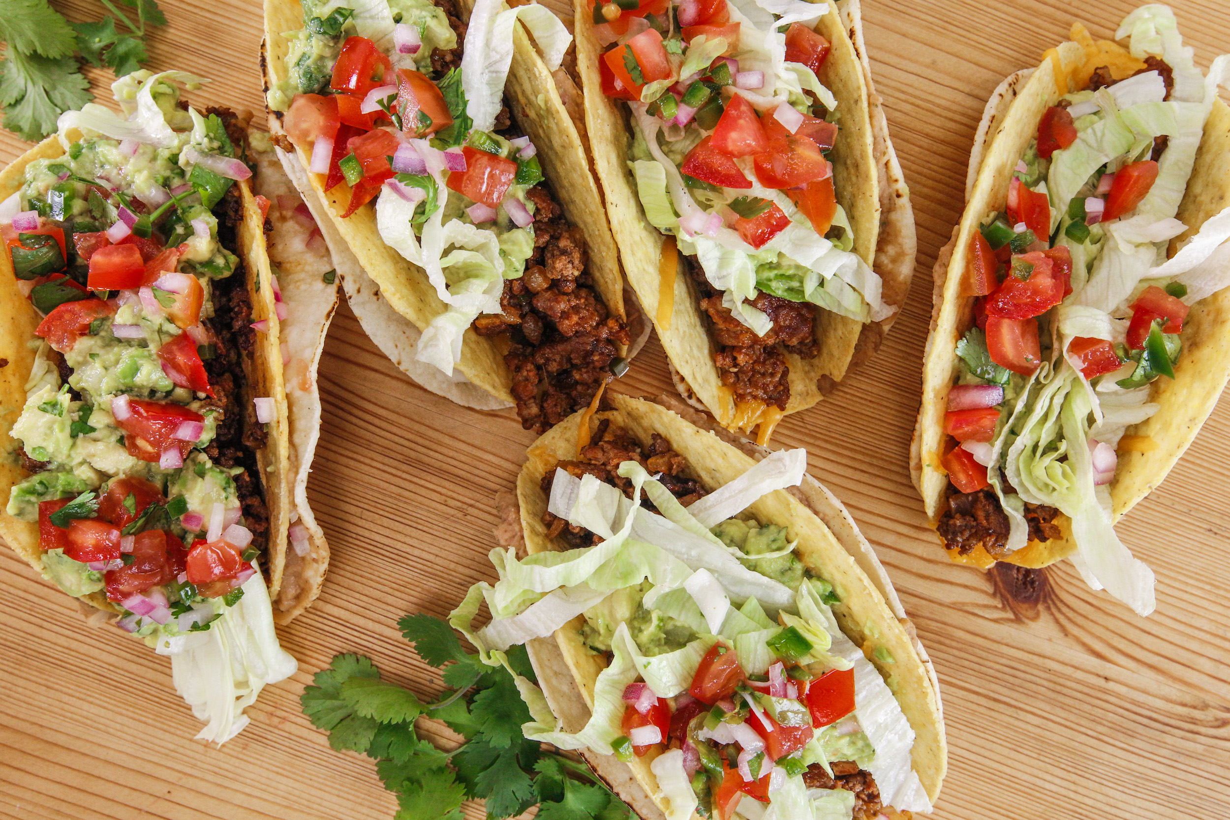 Rachael's Charred and Crunchy Beef 'n Chorizo Tacos