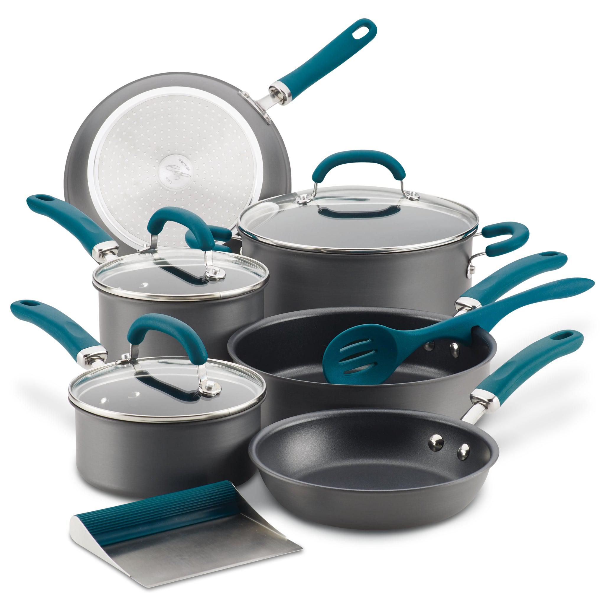 11-Piece Create Delicious Hard Anodized Nonstick Induction Cookware Set